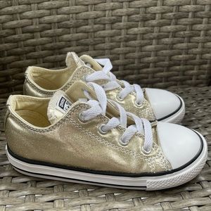 Infant gold converse. Size 10